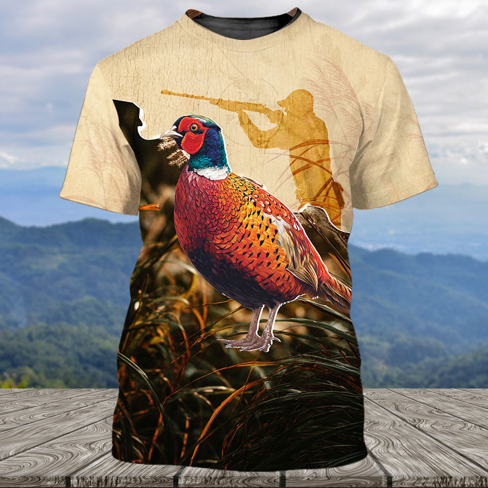 Vintage Pheasant Hunting Camo All Over Print Shirt
