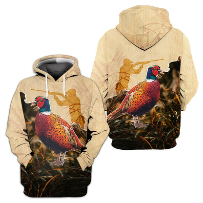 Vintage Pheasant Hunting Camo All Over Print Shirt