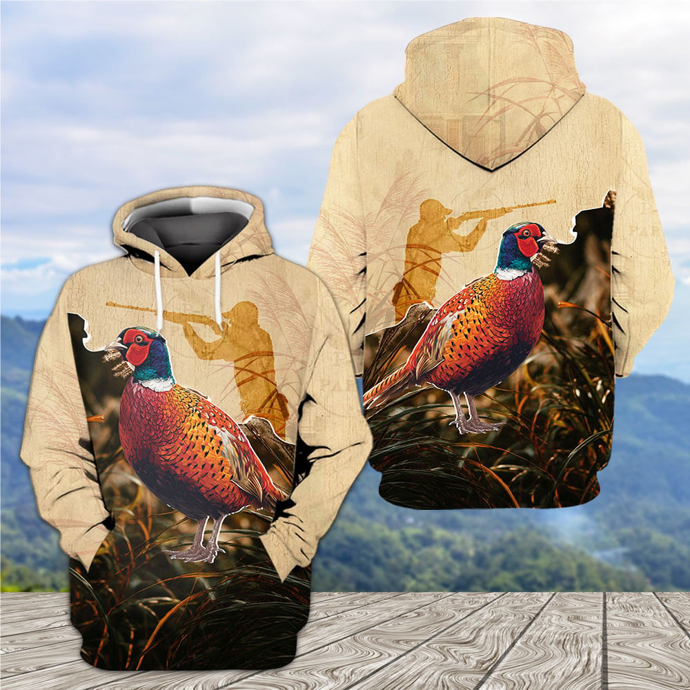 Vintage Pheasant Hunting Camo All Over Print Shirt