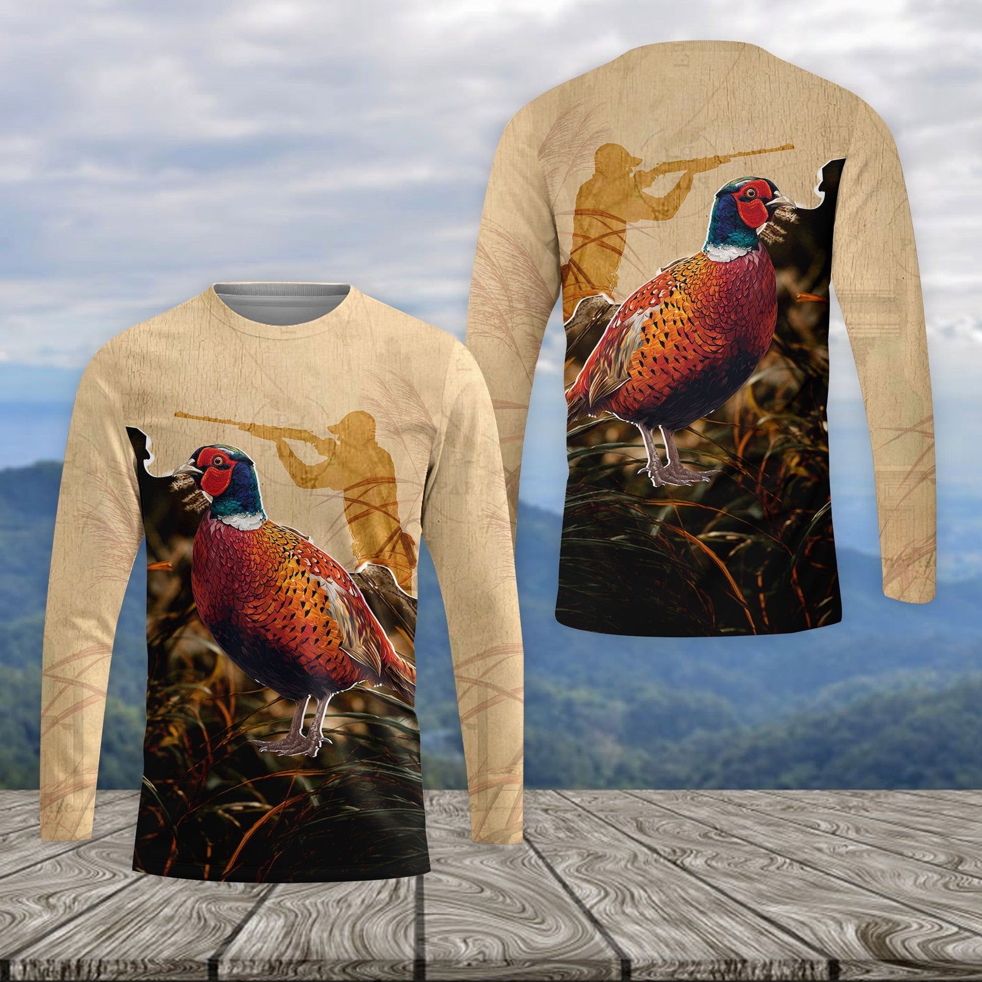 Vintage Pheasant Hunting Camo All Over Print Shirt
