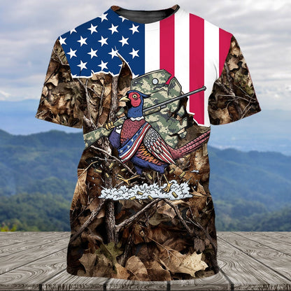 America Pheasant Hunting Camo All Over Print Shirt