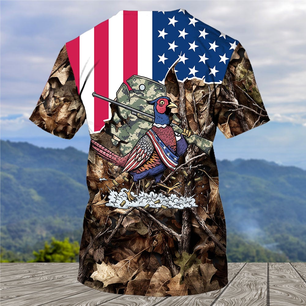 America Pheasant Hunting Camo All Over Print Shirt