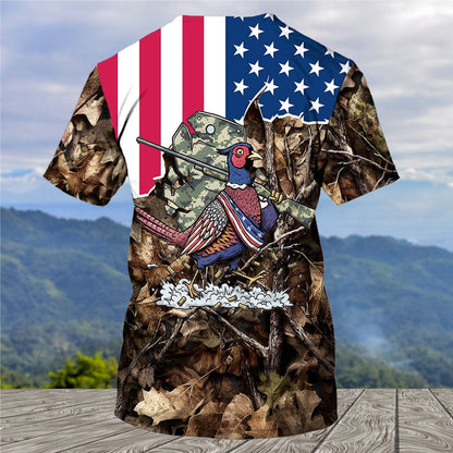 America Pheasant Hunting Camo All Over Print Shirt