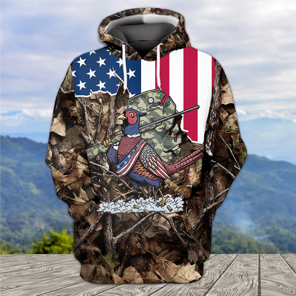 America Pheasant Hunting Camo All Over Print Shirt