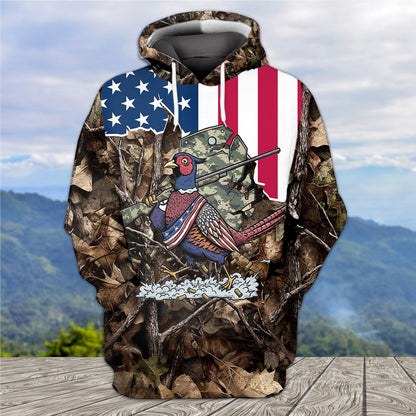 America Pheasant Hunting Camo All Over Print Shirt