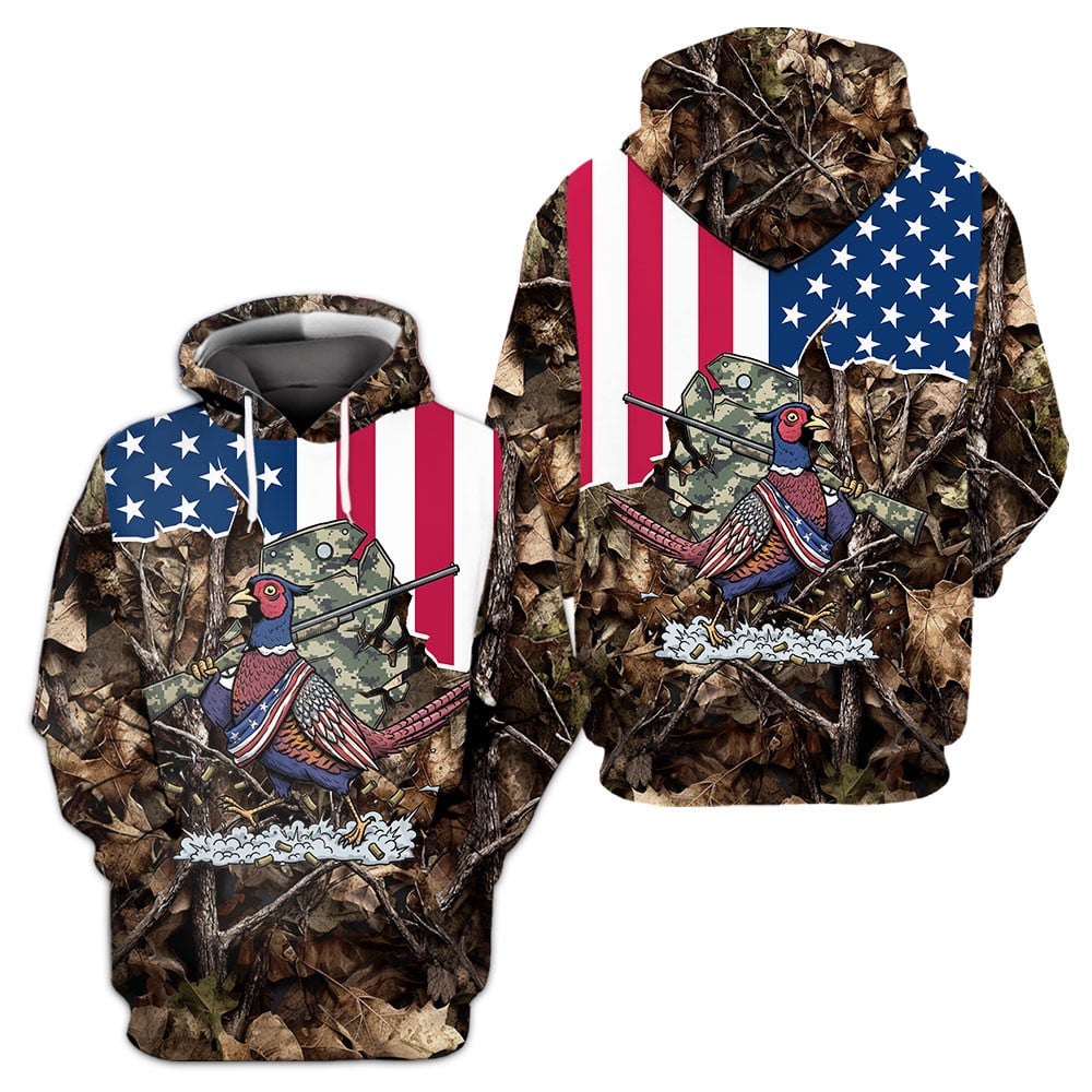 America Pheasant Hunting Camo All Over Print Shirt