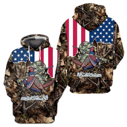 America Pheasant Hunting Camo All Over Print Shirt