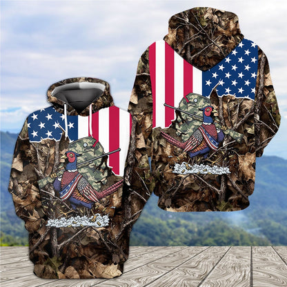 America Pheasant Hunting Camo All Over Print Shirt