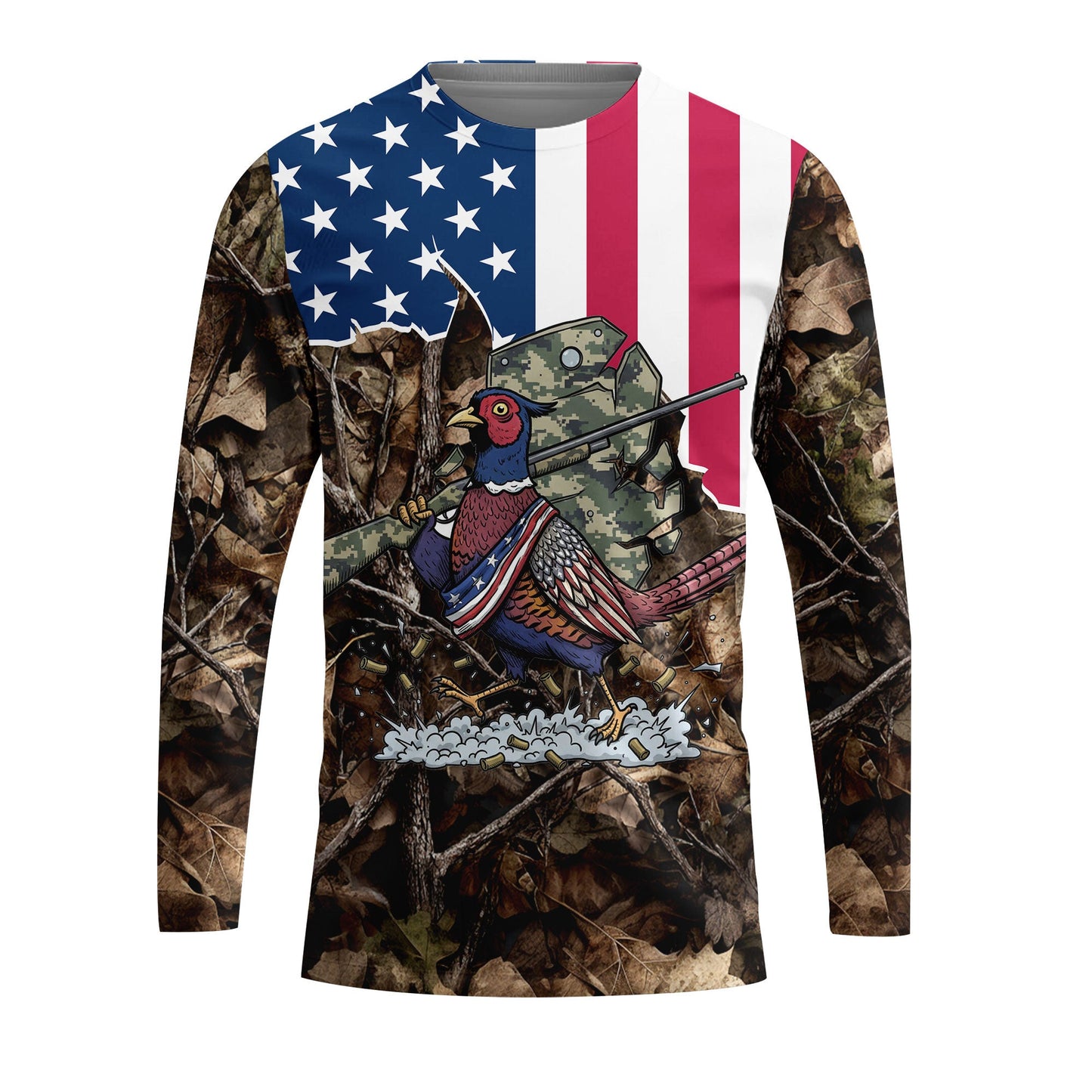 America Pheasant Hunting Camo All Over Print Shirt