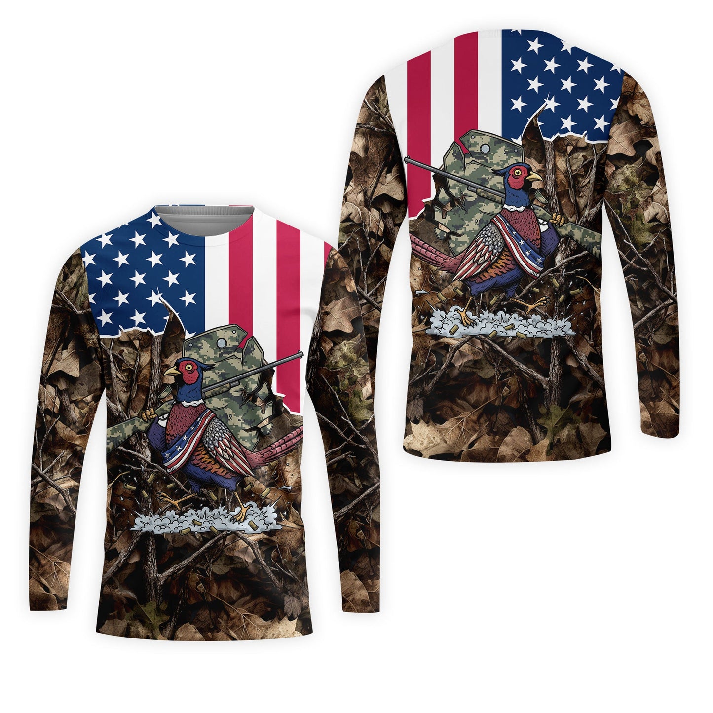 America Pheasant Hunting Camo All Over Print Shirt