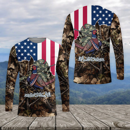 America Pheasant Hunting Camo All Over Print Shirt