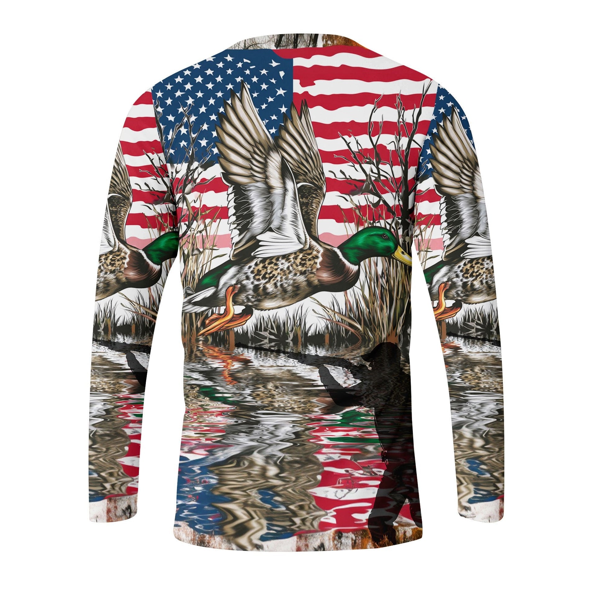 America Mallard Duck Hunting Camo All Over Print Shirt