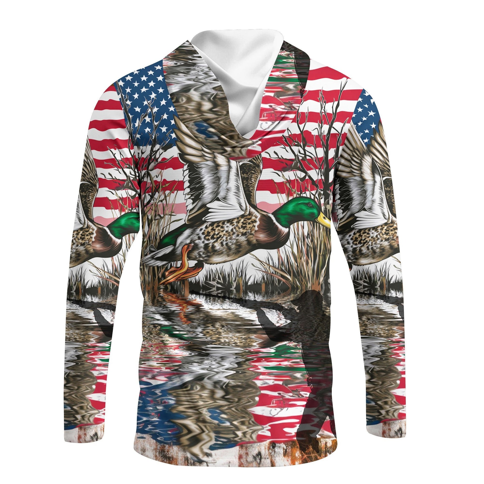 America Mallard Duck Hunting Camo All Over Print Shirt