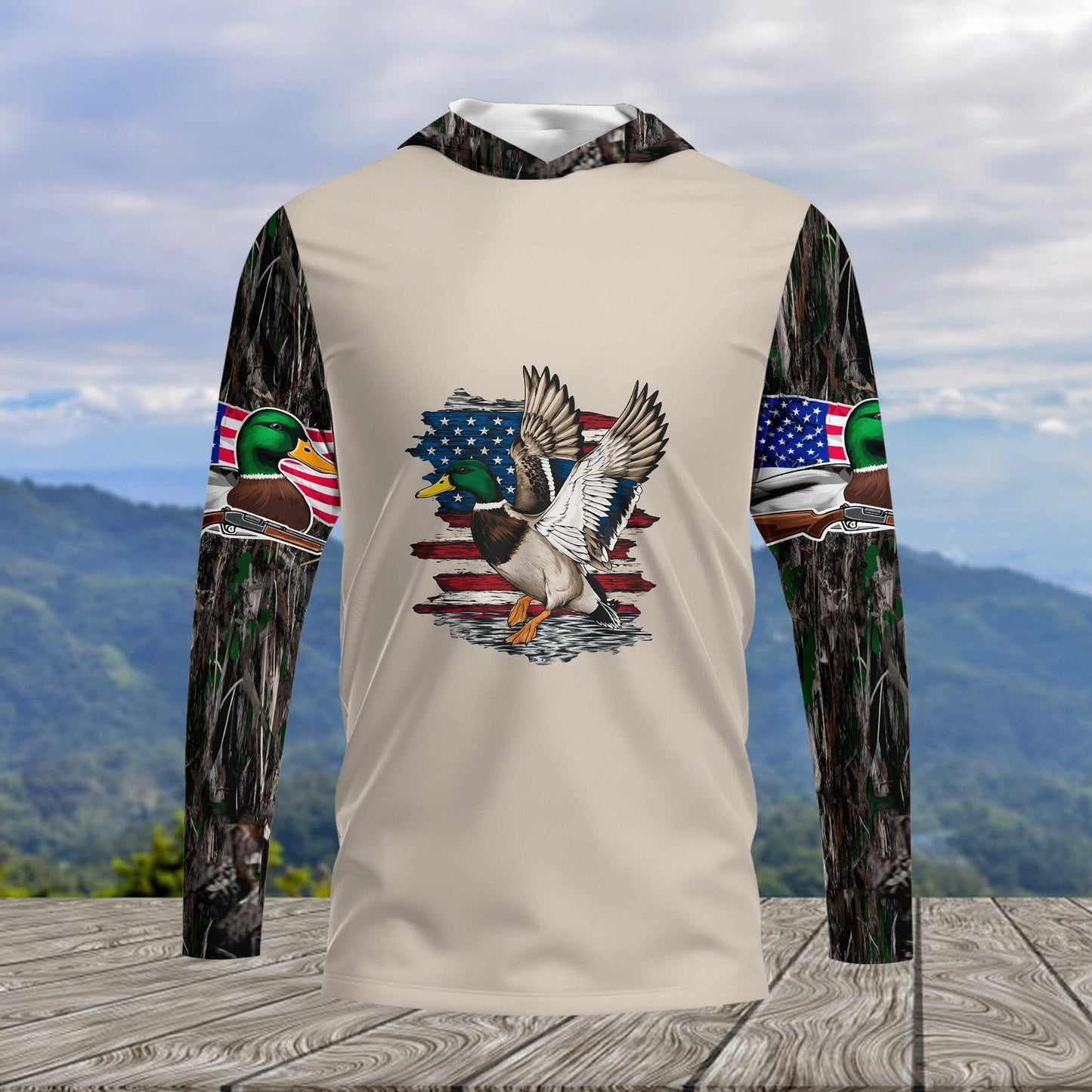 Vintage Mallard Duck Hunting Camo All Over Print Shirt