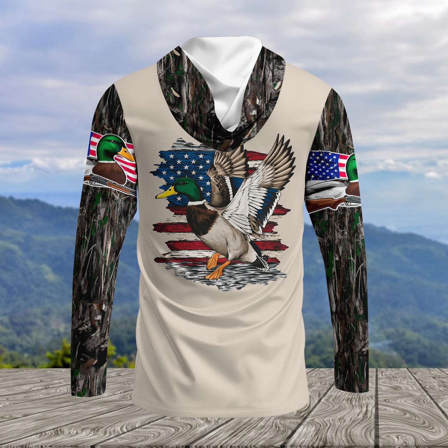 Vintage Mallard Duck Hunting Camo All Over Print Shirt