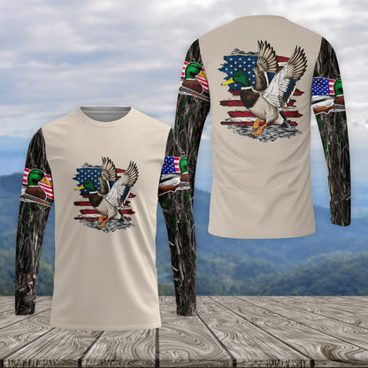 Vintage Mallard Duck Hunting Camo All Over Print Shirt