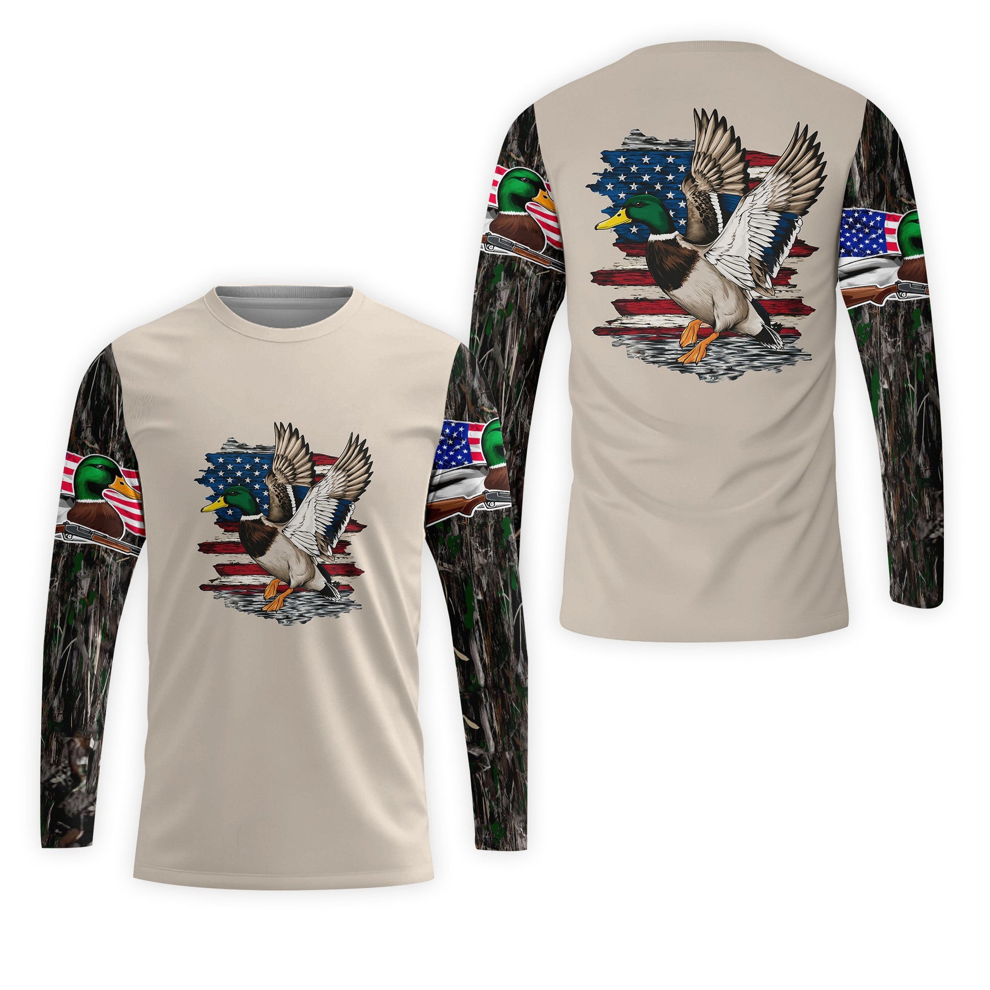 Vintage Mallard Duck Hunting Camo All Over Print Shirt