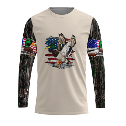 Vintage Mallard Duck Hunting Camo All Over Print Shirt