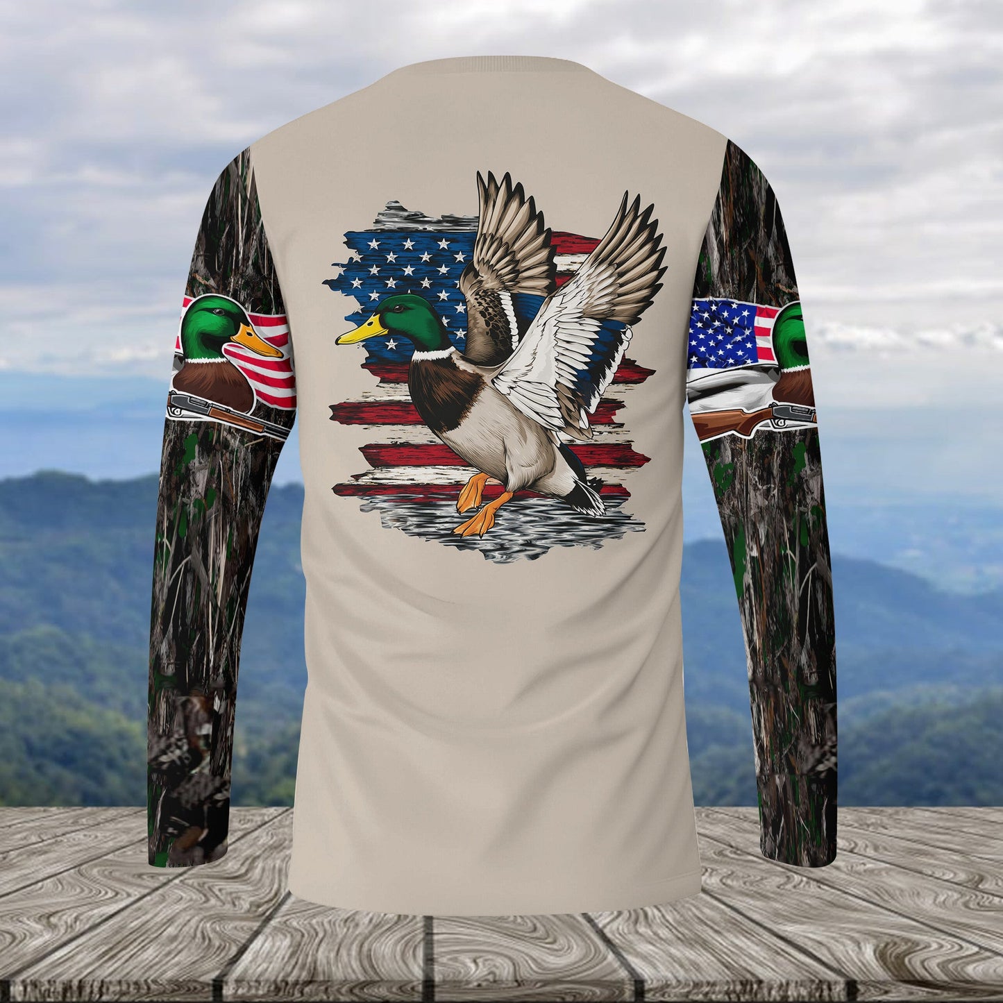 Vintage Mallard Duck Hunting Camo All Over Print Shirt