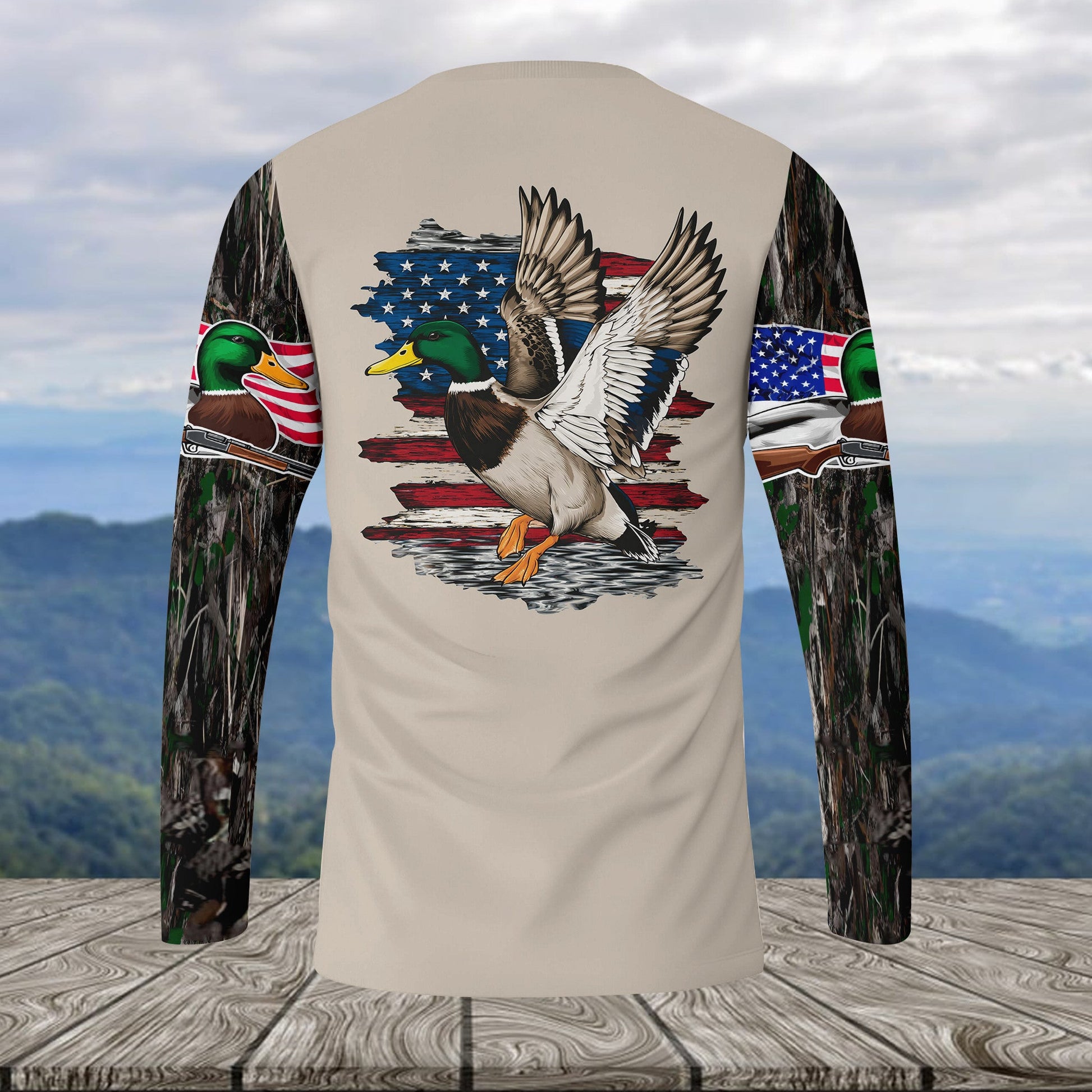 Vintage Mallard Duck Hunting Camo All Over Print Shirt