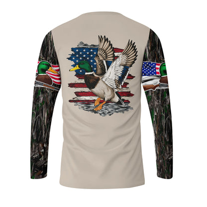 Vintage Mallard Duck Hunting Camo All Over Print Shirt