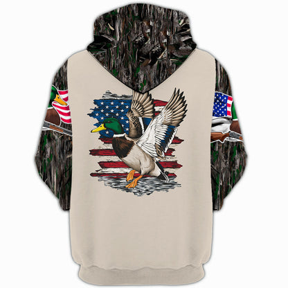 Vintage Mallard Duck Hunting Camo All Over Print Shirt