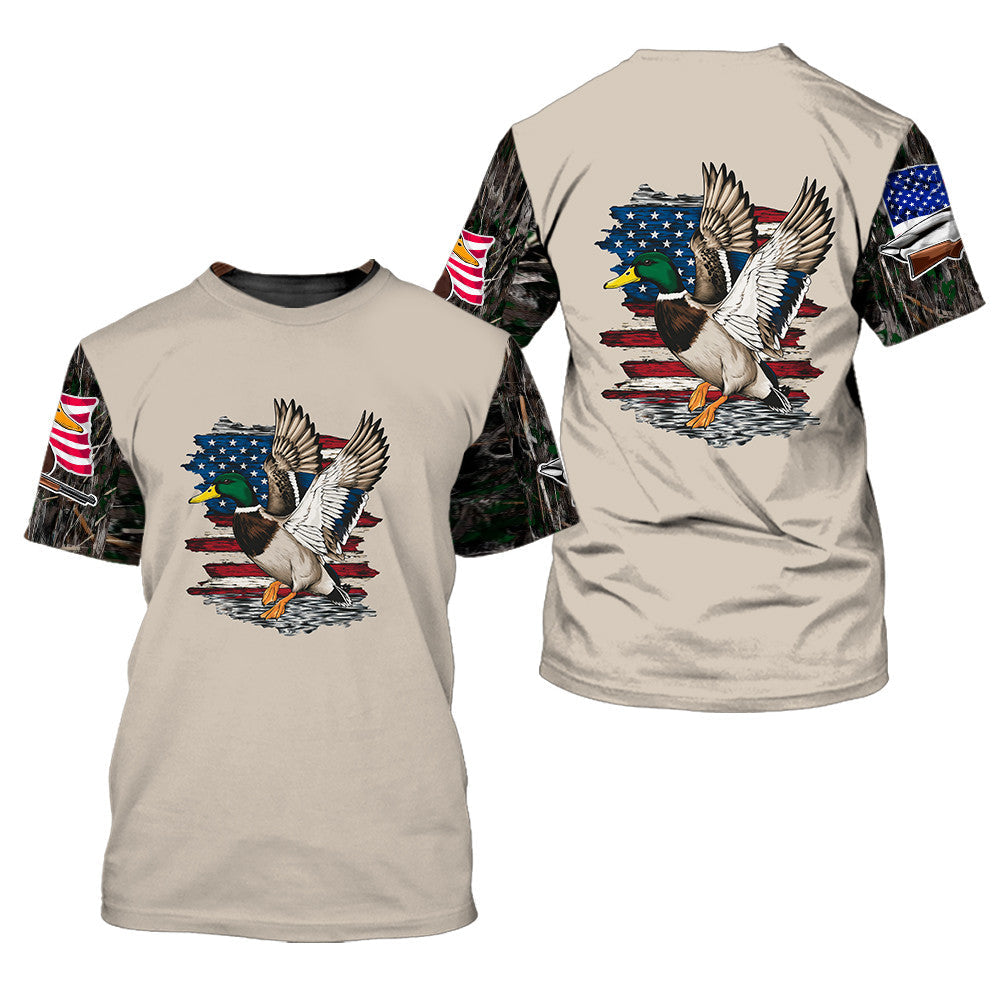 Vintage Mallard Duck Hunting Camo All Over Print Shirt