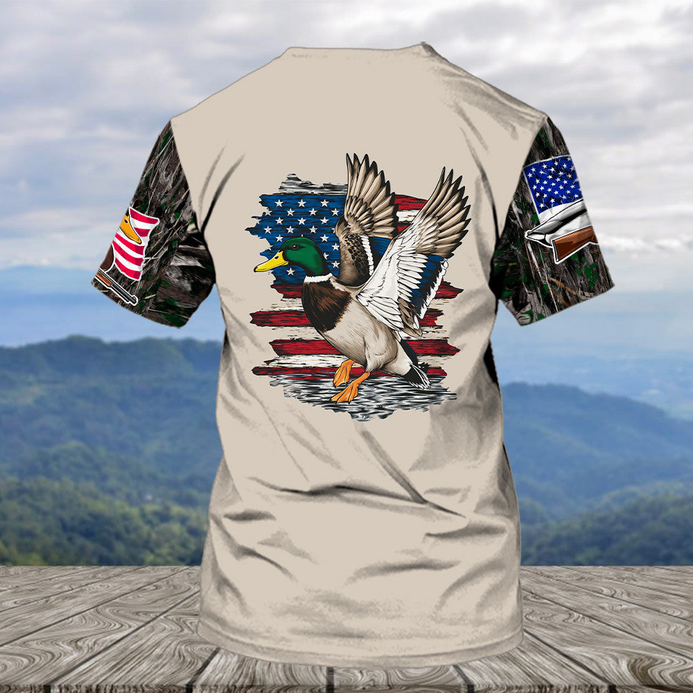 Vintage Mallard Duck Hunting Camo All Over Print Shirt