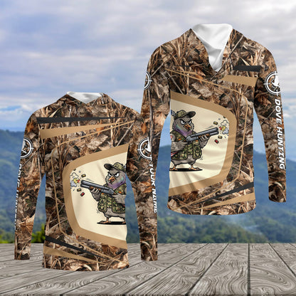 Custom Name Funny Dove Field Camo Art All Over Print Shirt