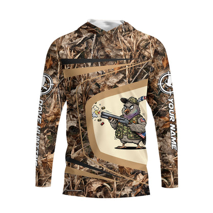 Custom Name Funny Dove Field Camo Art All Over Print Shirt