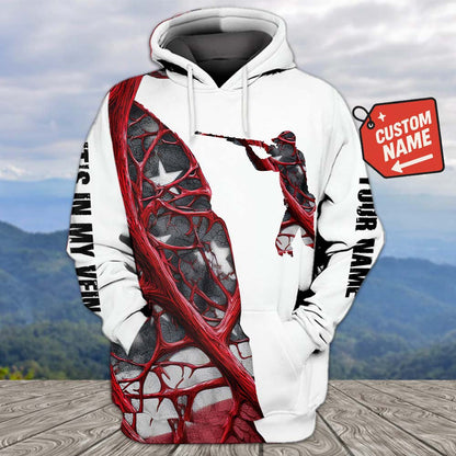 It's In My Vein Hunting America All Over Print Shirt
