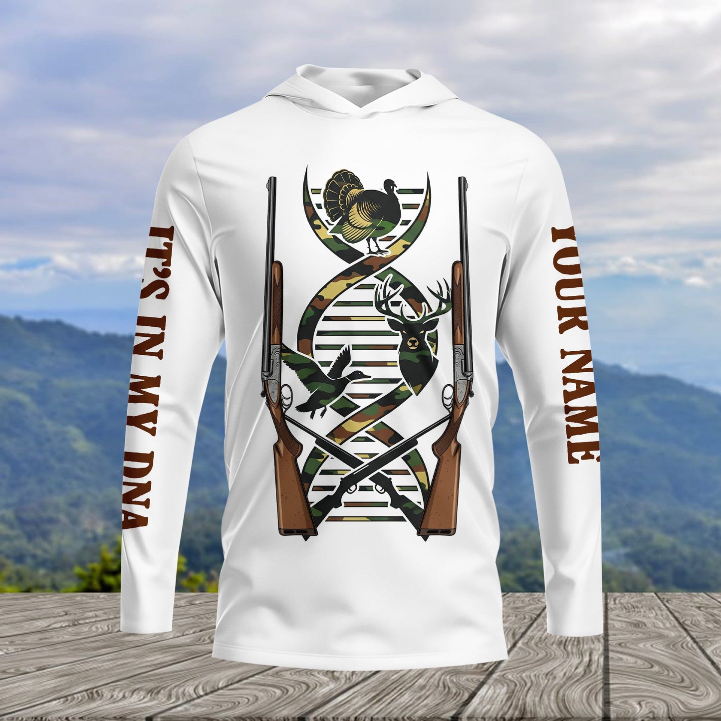 It's In My Dna Hunting Camo All Over Print Shirt