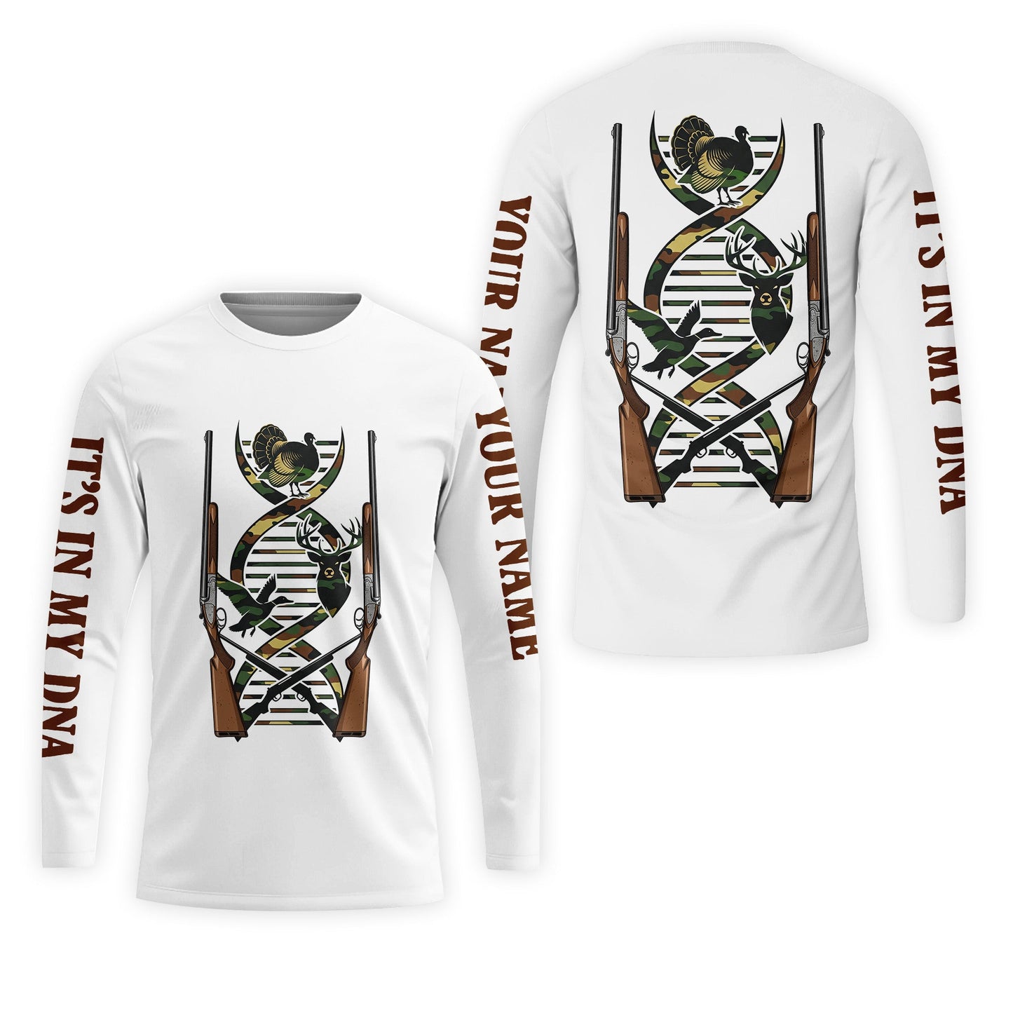 It's In My Dna Hunting Camo All Over Print Shirt