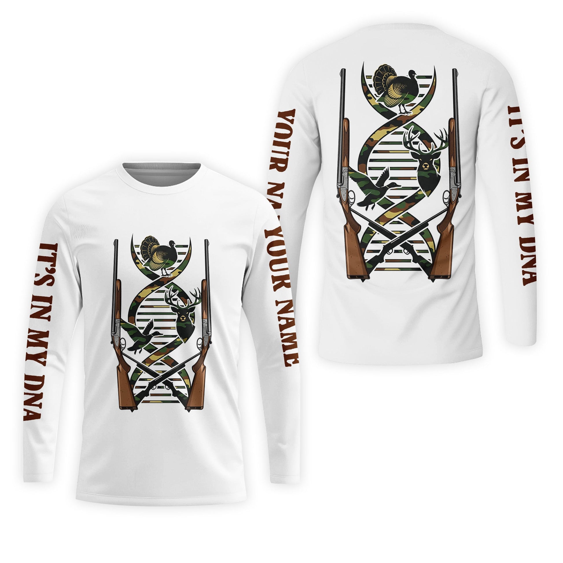 It's In My Dna Hunting Camo All Over Print Shirt