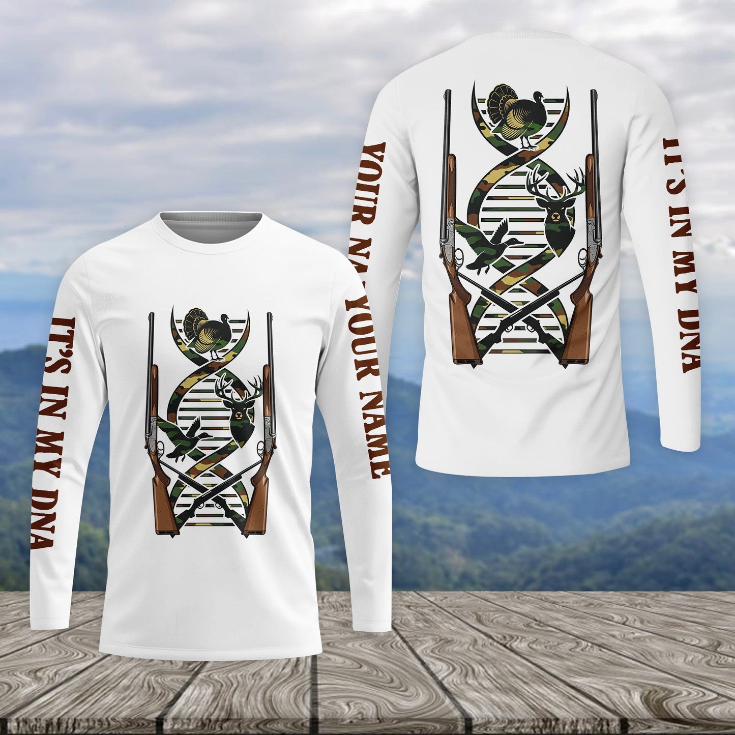 It's In My Dna Hunting Camo All Over Print Shirt
