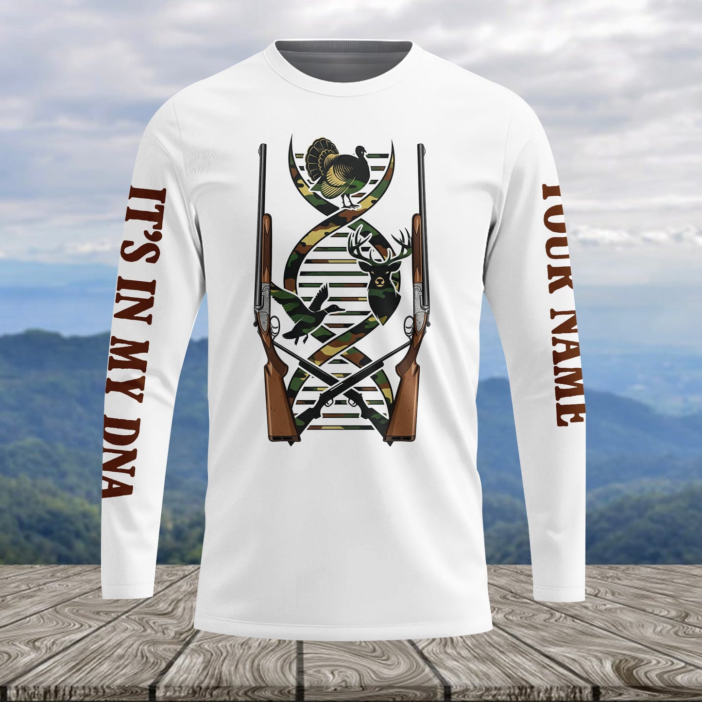 It's In My Dna Hunting Camo All Over Print Shirt