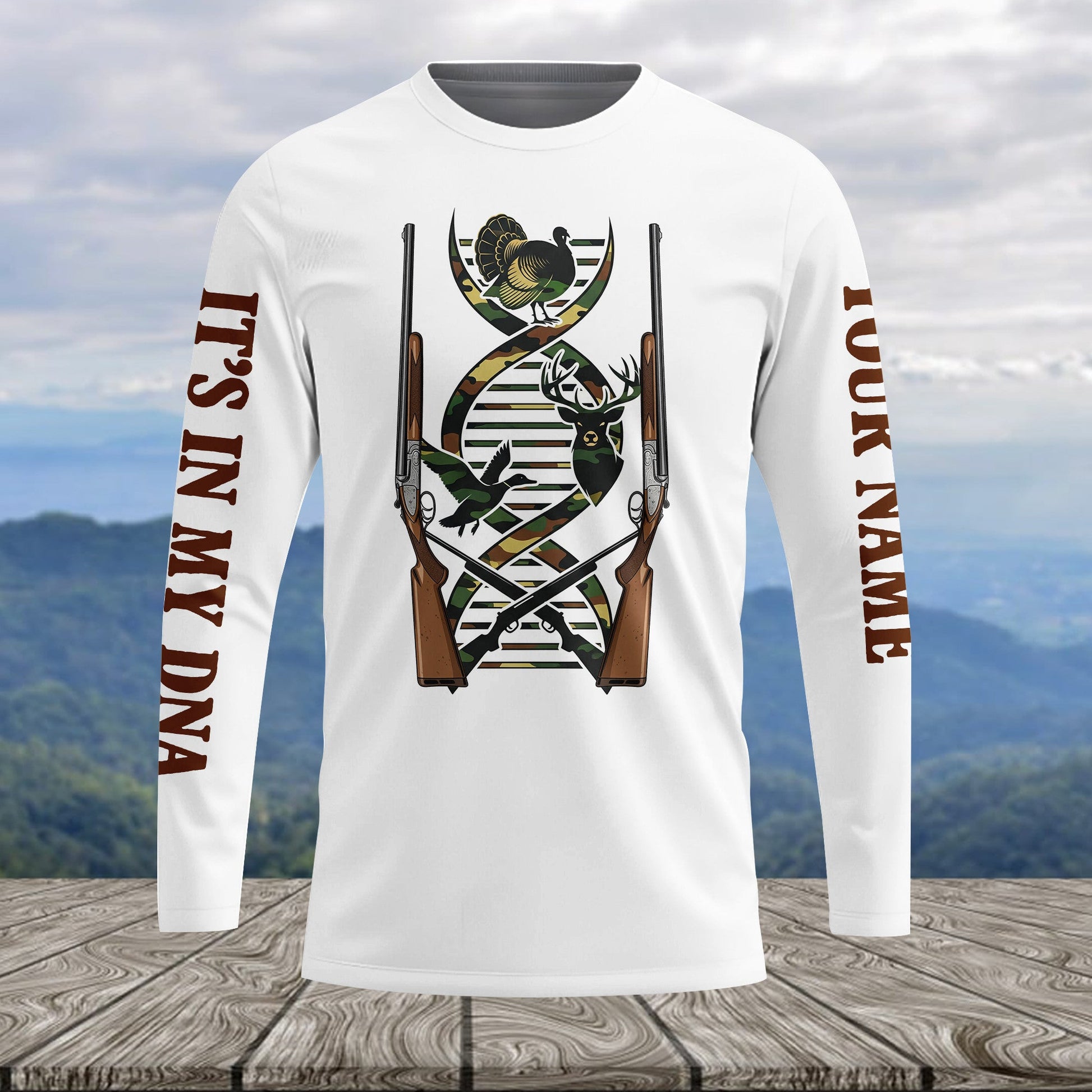 It's In My Dna Hunting Camo All Over Print Shirt