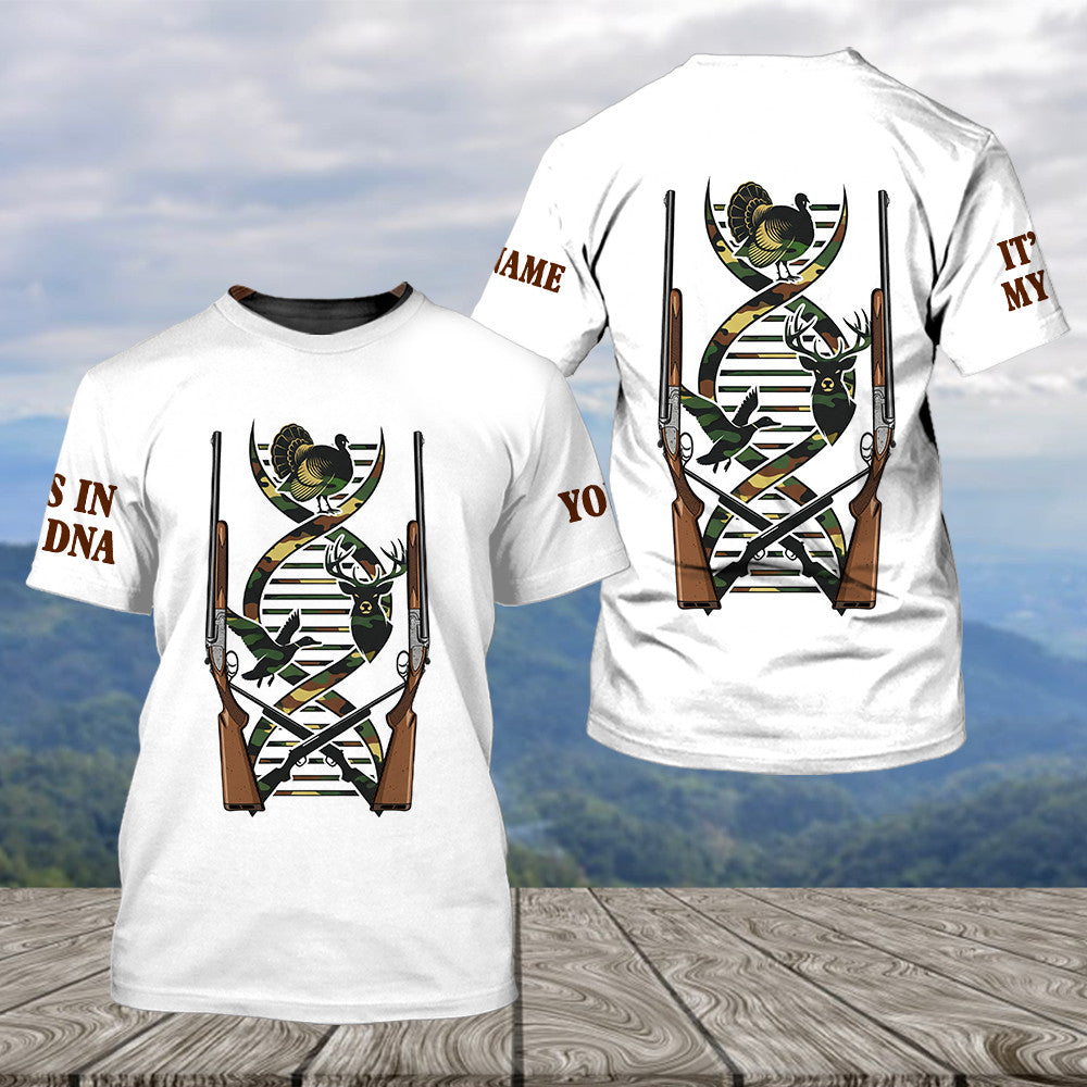 It's In My Dna Hunting Camo All Over Print Shirt