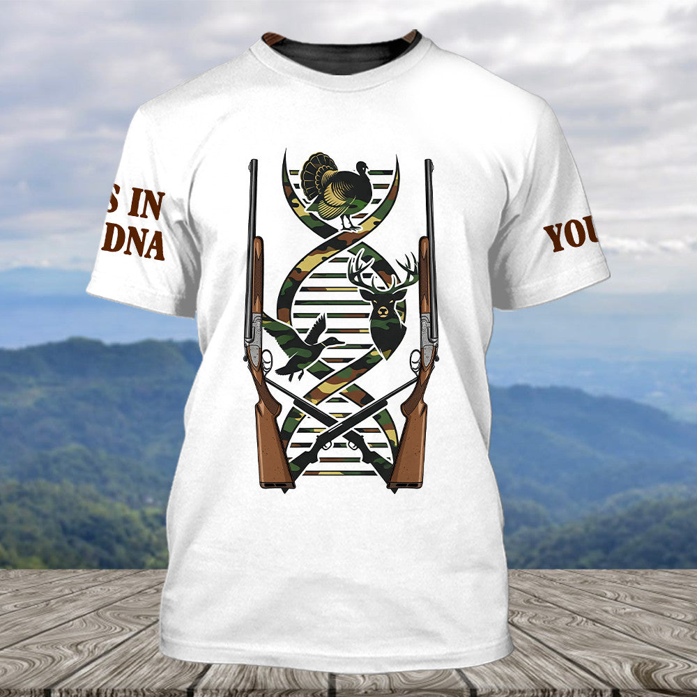 It's In My Dna Hunting Camo All Over Print Shirt