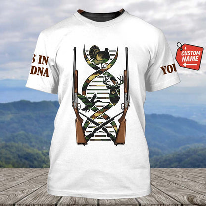 It's In My Dna Hunting Camo All Over Print Shirt