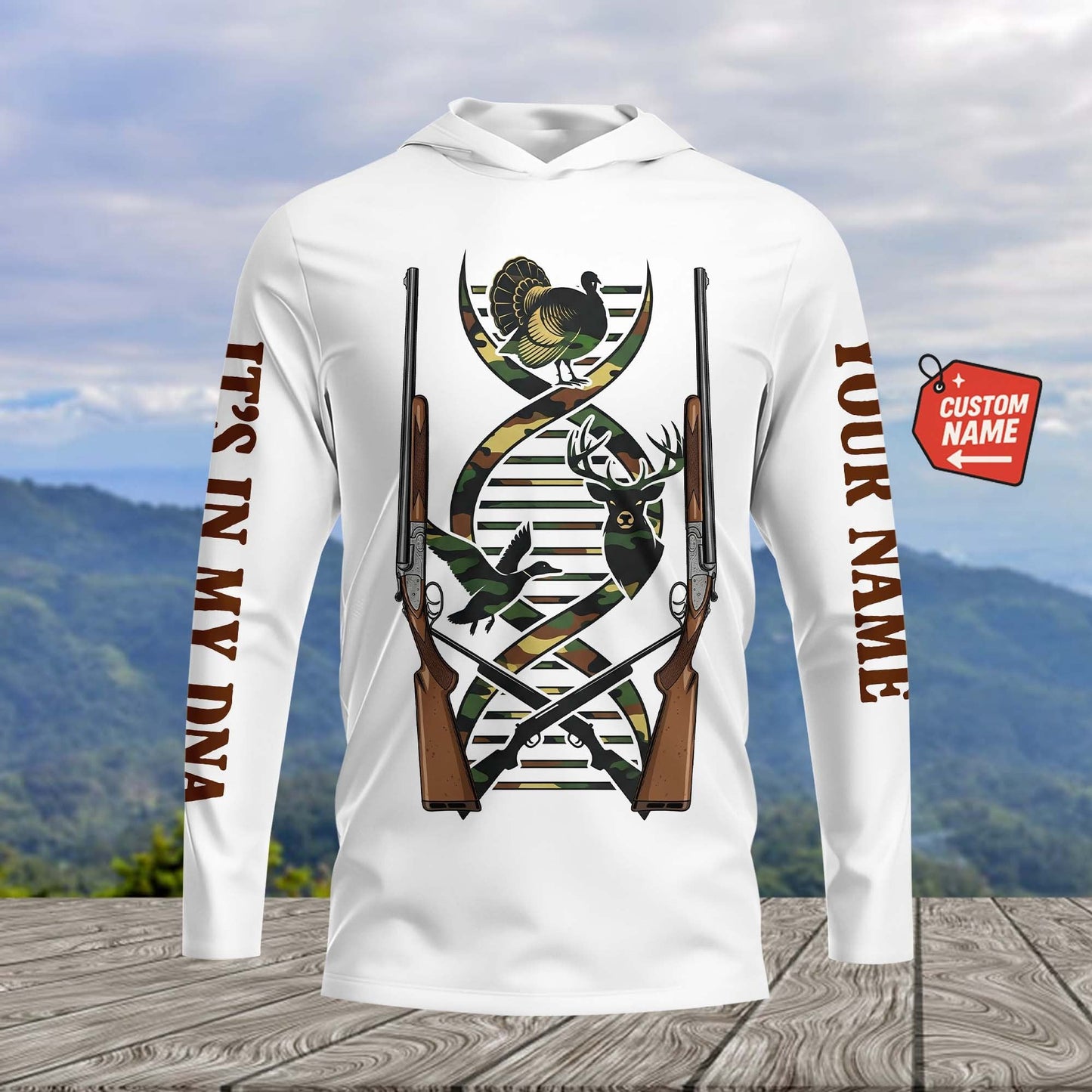 It's In My Dna Hunting Camo All Over Print Shirt