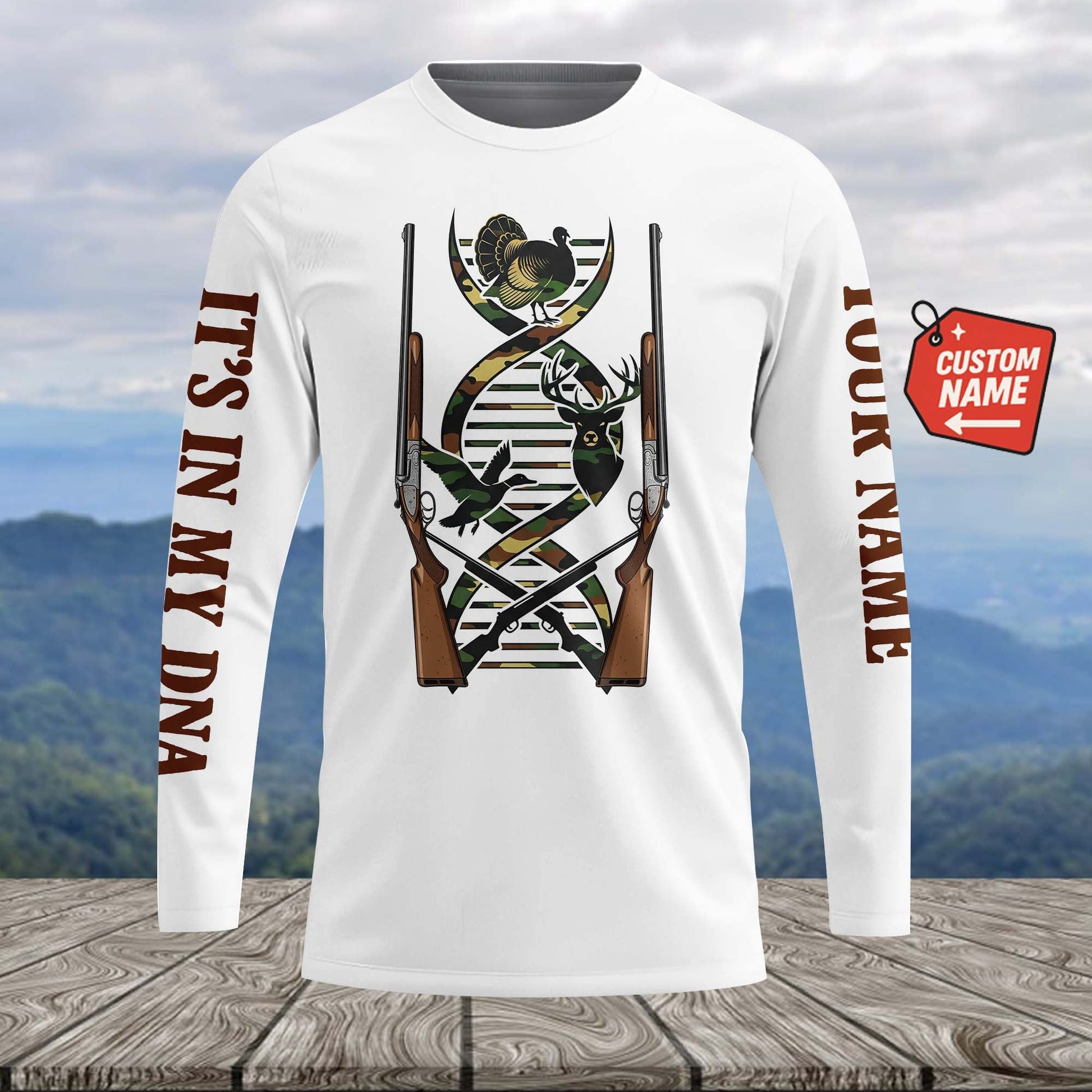 It's In My Dna Hunting Camo All Over Print Shirt