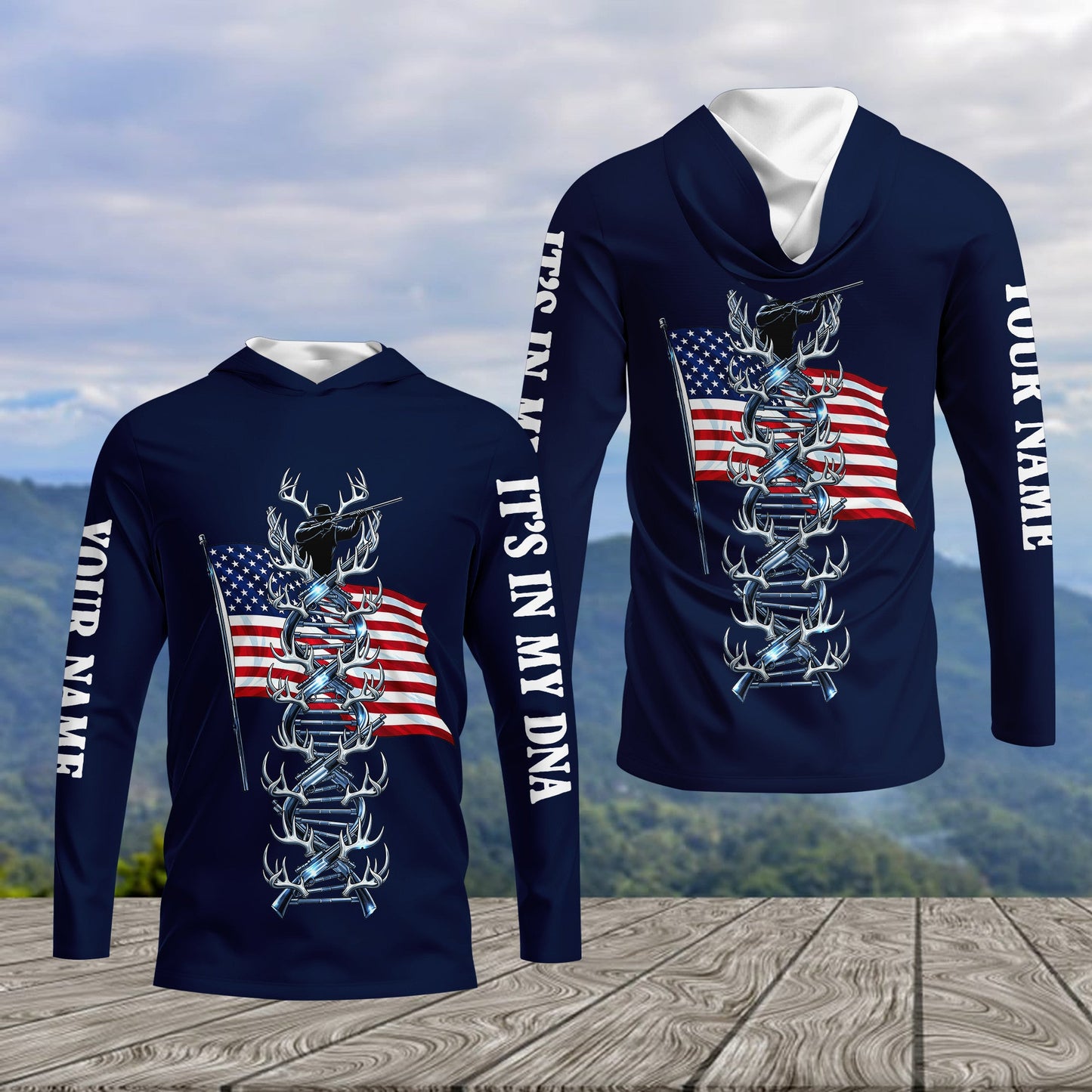 It's In My Dna Hunting America All Over Print Shirt