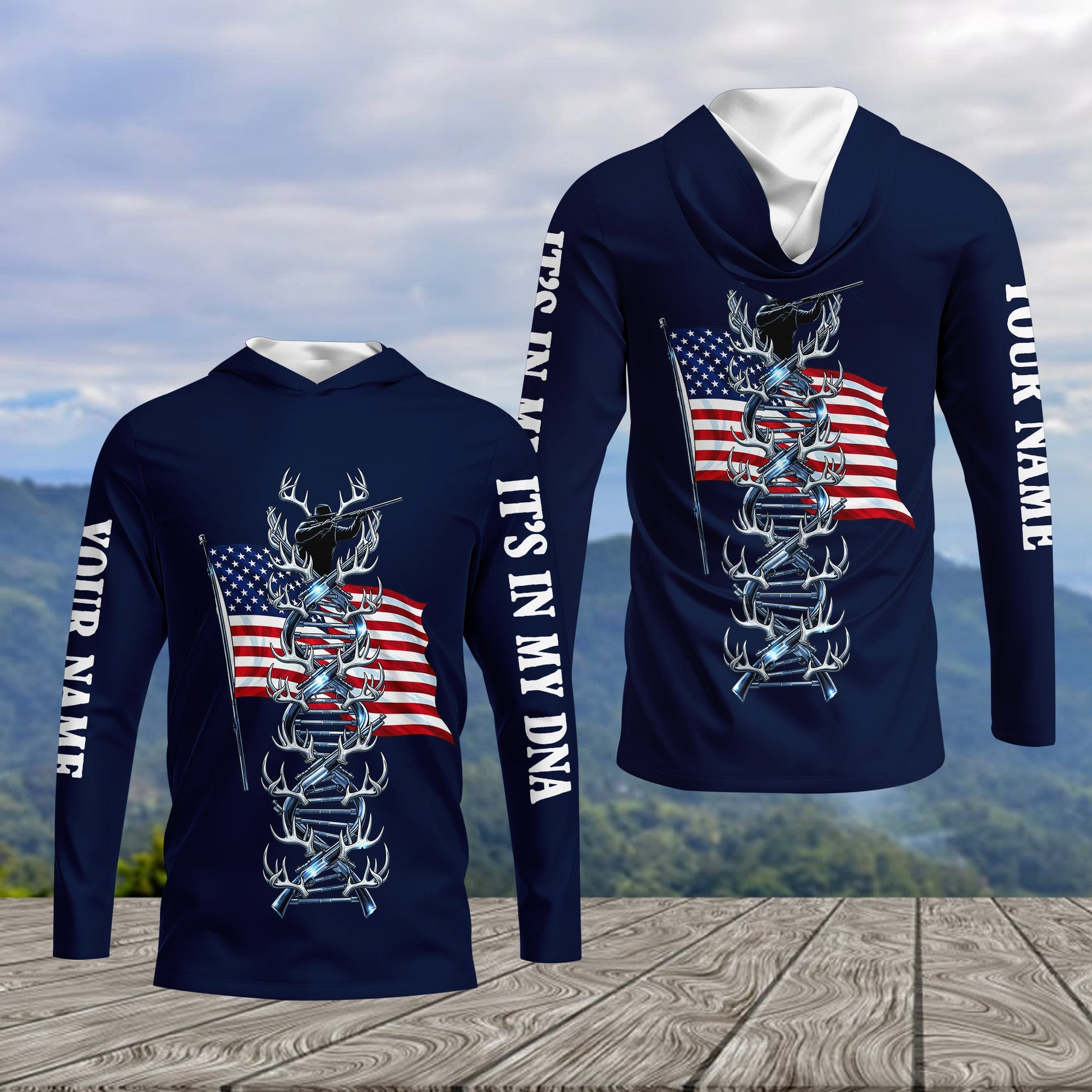 It's In My Dna Hunting America All Over Print Shirt