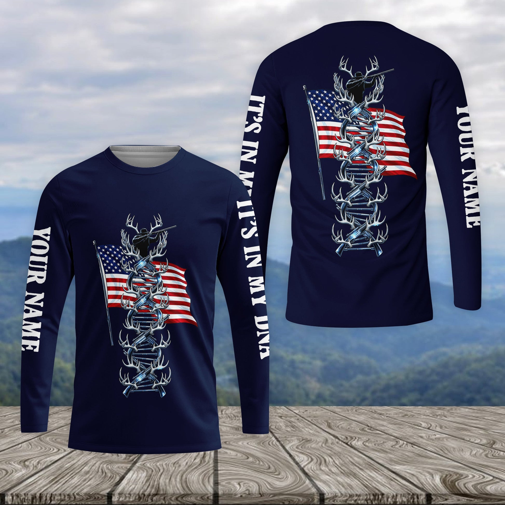 It's In My Dna Hunting America All Over Print Shirt