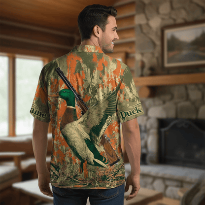 Custom Name Vintage Duck Hunting Hawaiian Shirt