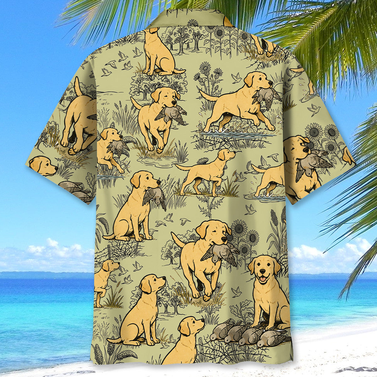Labrador Retriever And Dove Hunting Hawaiian Shirt