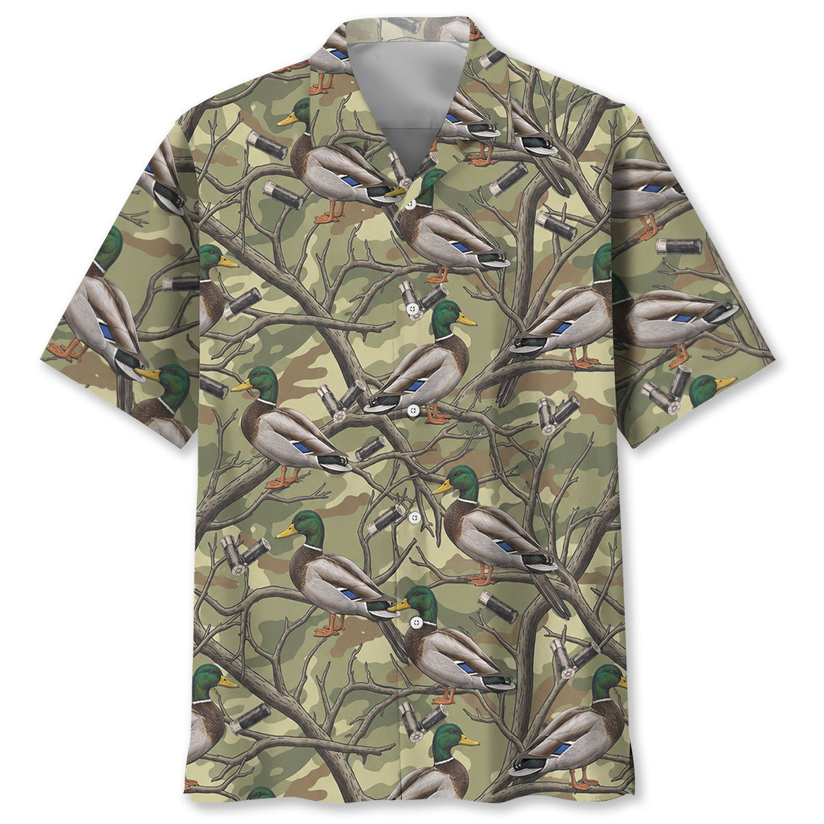 Vintage Duck Hunting Camouflage Hawaiian Shirt