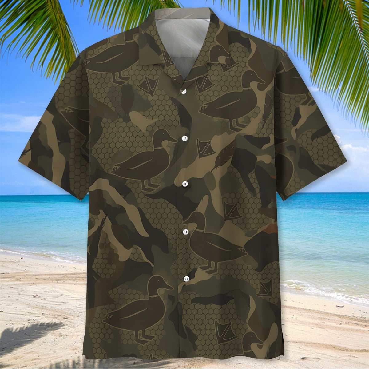 Mallard Duck Camouflage Hunting Hawaiian Shirt