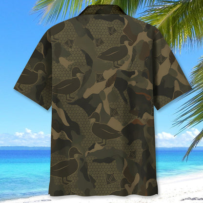 Mallard Duck Camouflage Hunting Hawaiian Shirt
